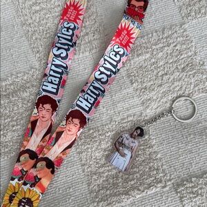 Harry Styles Lanyard and Keychain